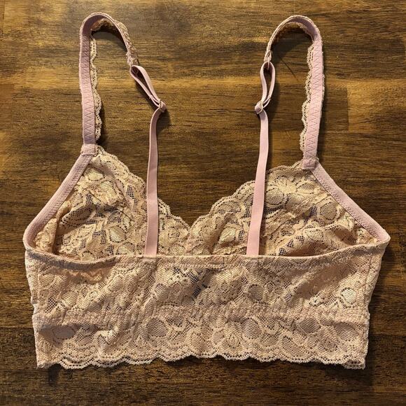 Quince Women’s XS Bralette and Cheeky Underwear Stretchy Lace Golden Clay Set - Picture 4 of 16